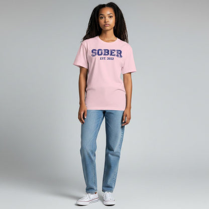 Sober   T   Shirt   |   Women's   Recovery   Is   Possible   Tee   with   Personalized   Sobriety   Date