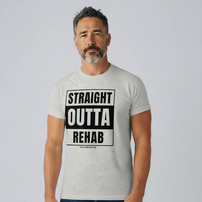 Straight Outta Rehab Sober T Shirt side view (view 16)