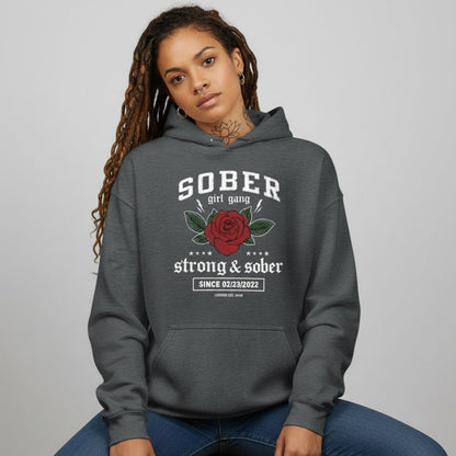 Recovery Hoodie | Sober Girl Gang Strong & Sober Crest