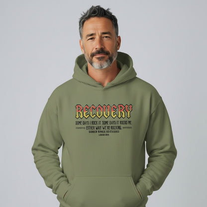 Recovery Hoodie | Men's Recovery Rock Hoodie with Personalized Date