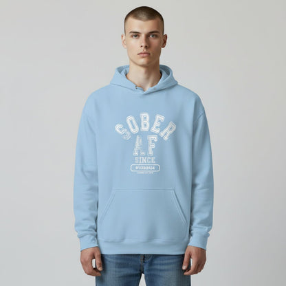 Recovery Hoodie | Sober AF Since Unisex Hoodie with Custom Sobriety Date