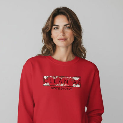 Clean AF Since Date Sobriety Recovery Hoodie product photo (view 20)
