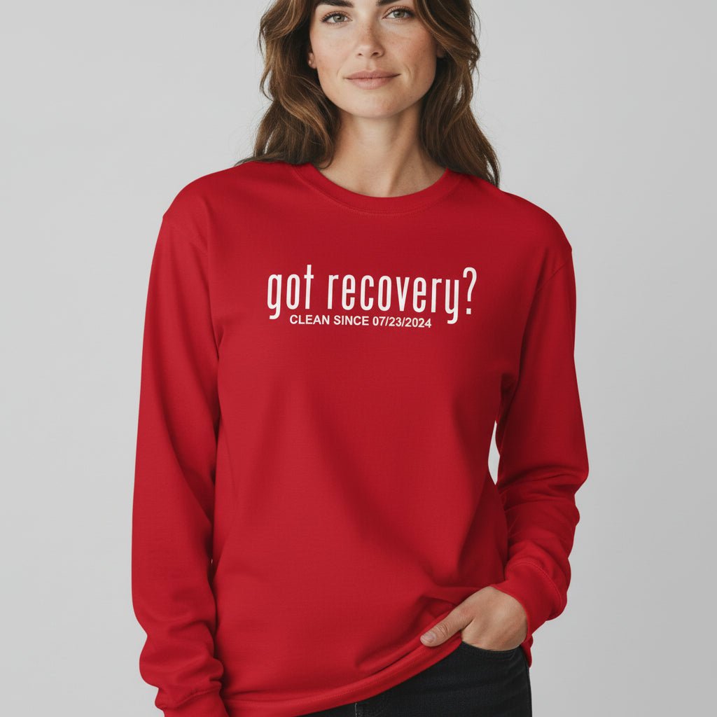 Long Sleeve Clean Sober T Shirt packaging detail (view 18)