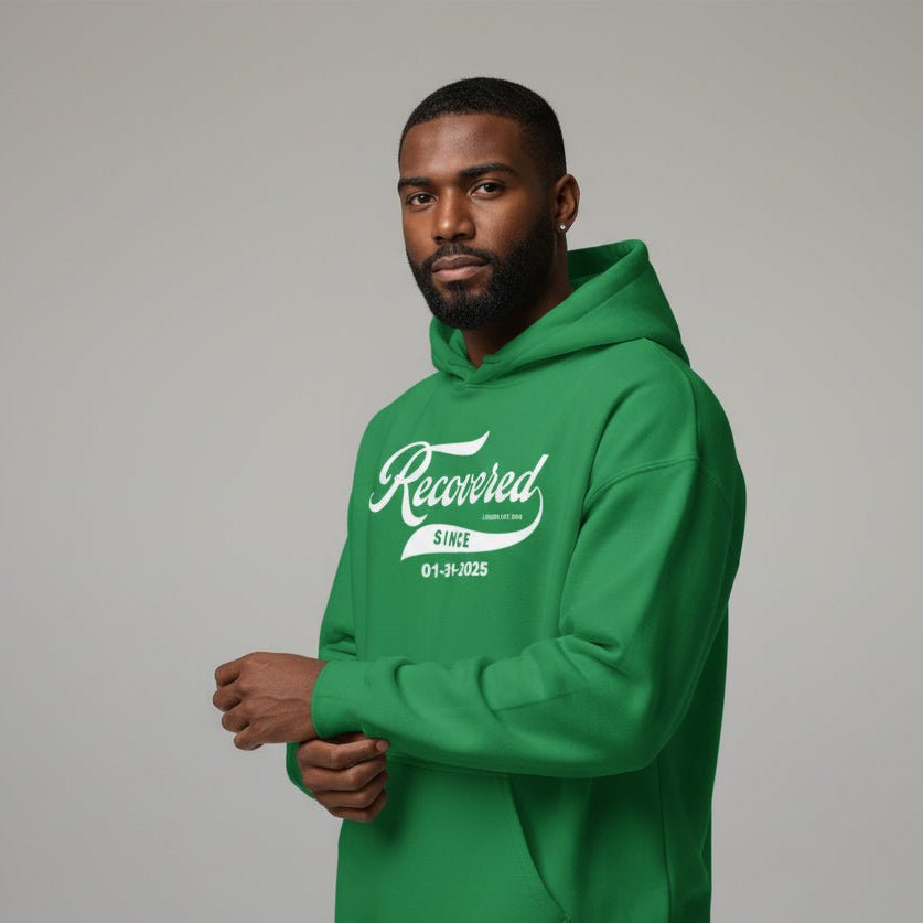 Men's Recovered Since Hoodie w/ Personalized Recovered Date