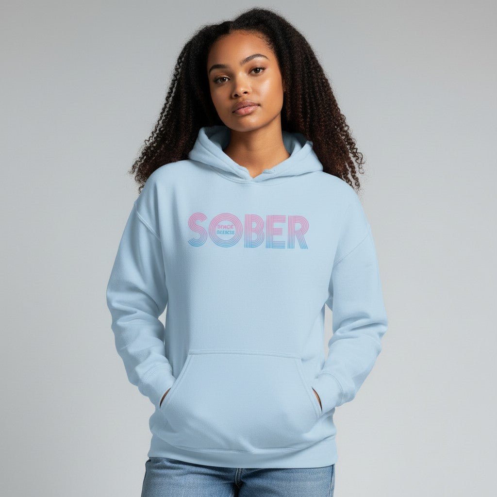 Recovery Hoodie | Retro Sobriety Date Hoodie with Personalized Date