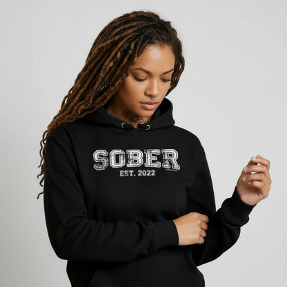 Women's Sober Est. Hoodie w/ Personalized Sobriety Year Hoodie