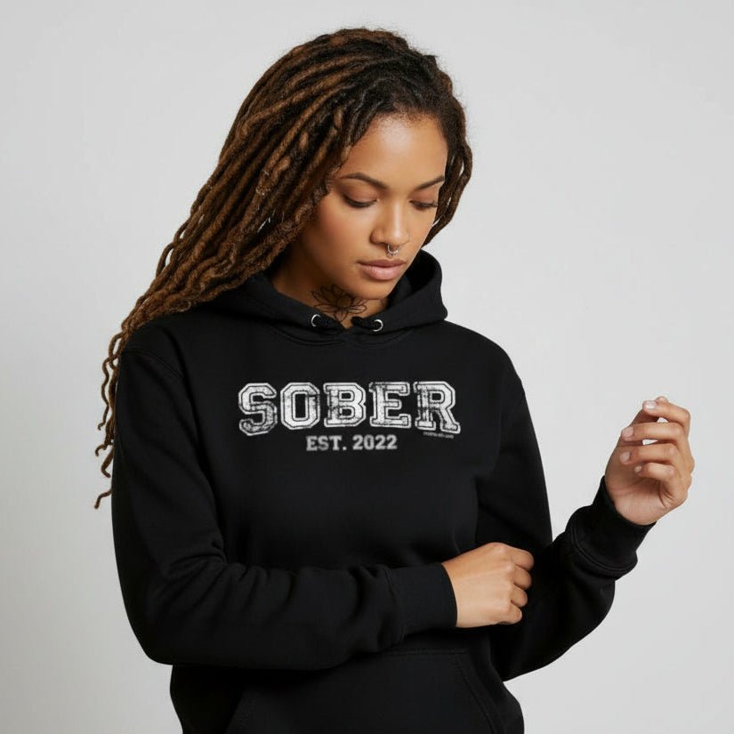 Women's Sober Est. Hoodie w/ Personalized Sobriety Year Hoodie
