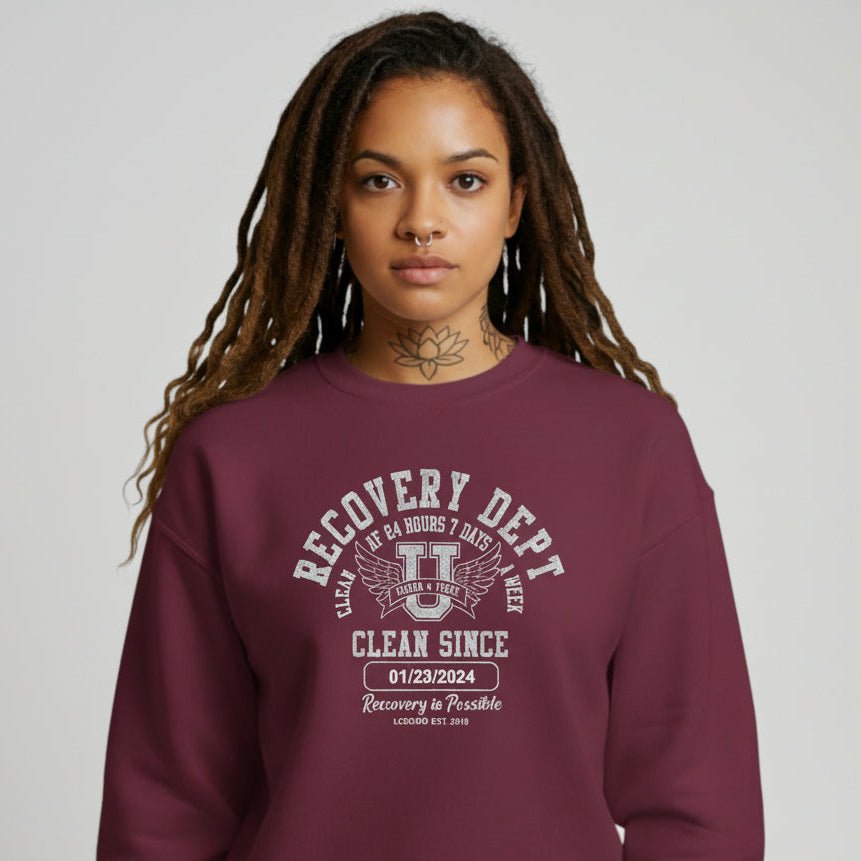 Clean Since Collegiate Recovery Hoodie packaging detail (view 8)