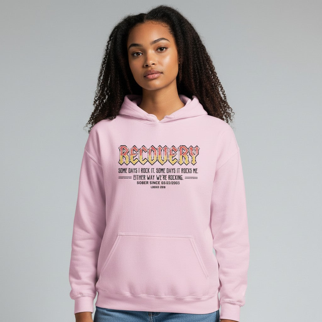 Recovery Hoodie | Women's Recovery Rock Hoodie with Personalized Date