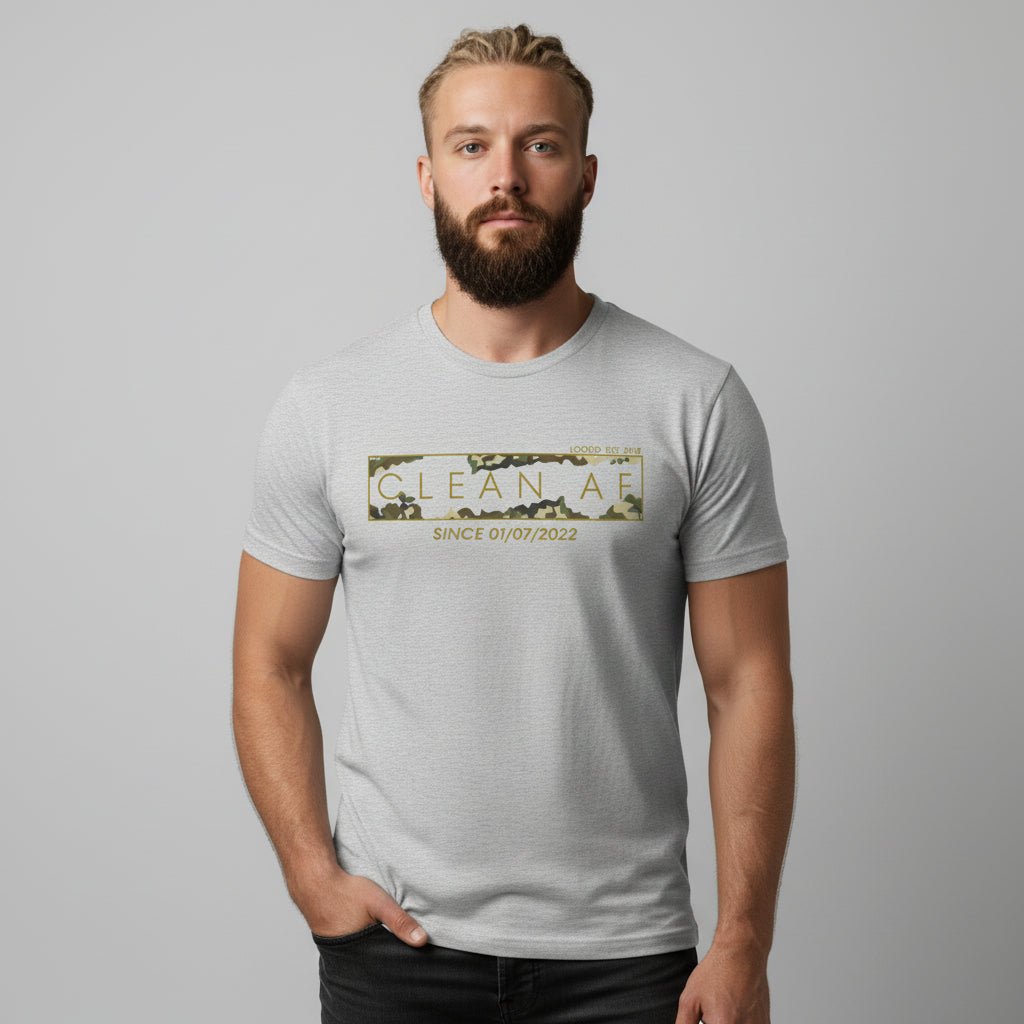 Since Date Men's Sobriety Sober T Shirt flat lay styled image (view 13)