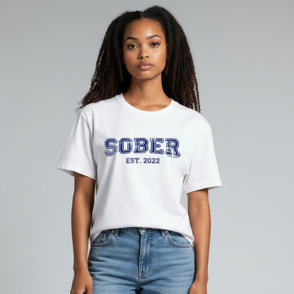 Sober   T   Shirt   |   Women's   Recovery   Is   Possible   Tee   with   Personalized   Sobriety   Date