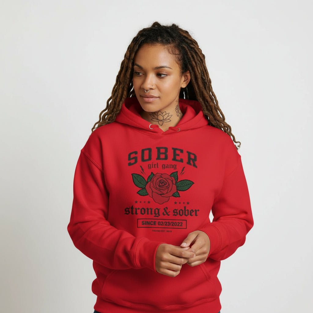 Recovery Hoodie | Sober Girl Gang Strong & Sober Crest