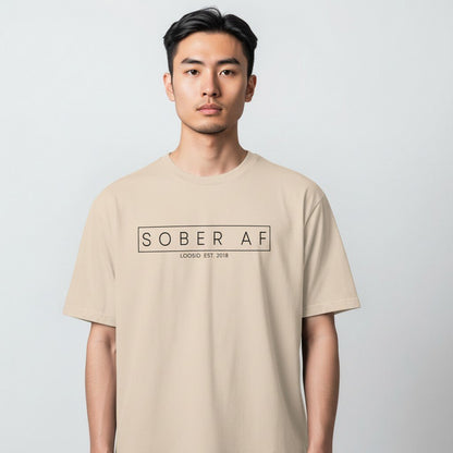 Sober T Shirt | Sober AF Men’s Tee for Strength and Recovery