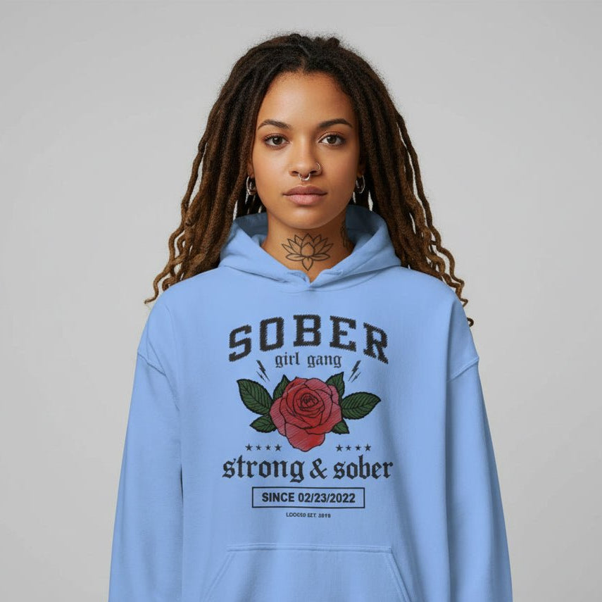 Recovery Hoodie | Sober Girl Gang Strong & Sober Crest