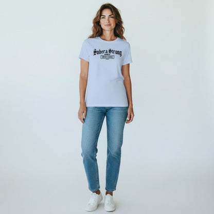 Sober T Shirt | Women’s Old School Tee with Personalized Sobriety Date