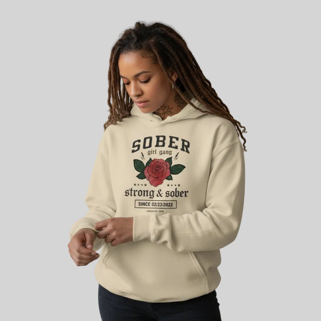Recovery Hoodie | Sober Girl Gang Strong & Sober Crest