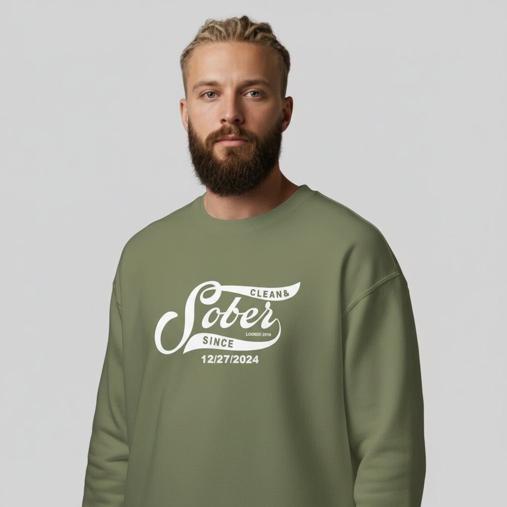 Sober Since Recovery Hoodie back view (view 17)