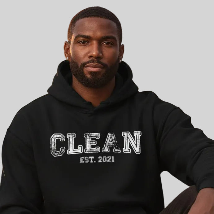 Men's Clean Est. Hoodie w/ Personalized Recovery Year