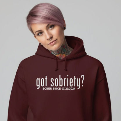 Recovery Hoodie | Women’s Got Sobriety Hoodie with Custom Date