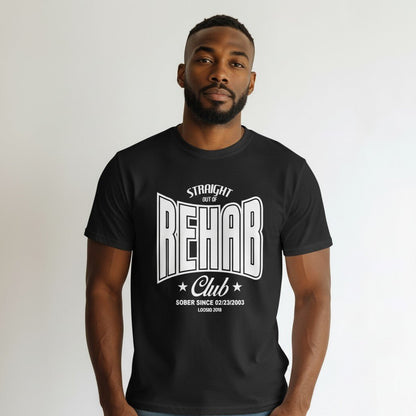 Recovery T-shirt | Men's Rehab T-shirt with Personalized Date