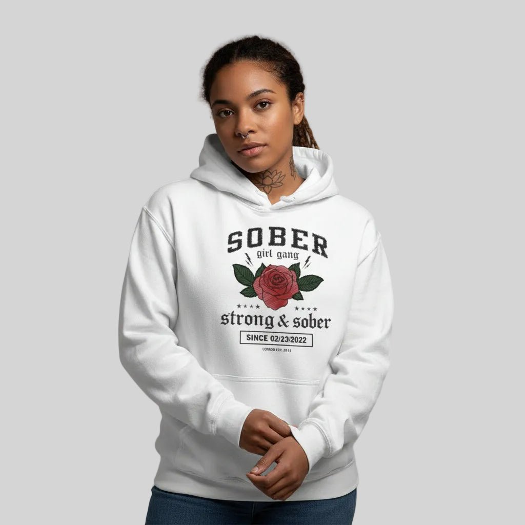Recovery Hoodie | Sober Girl Gang Strong & Sober Crest