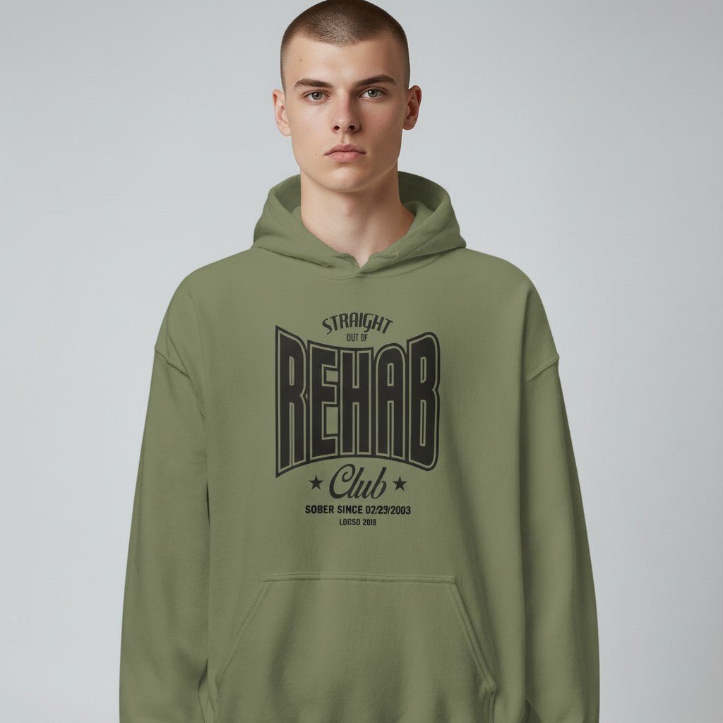 Recovery Hoodie | Men's Rehab Hoodie with Personalized Date