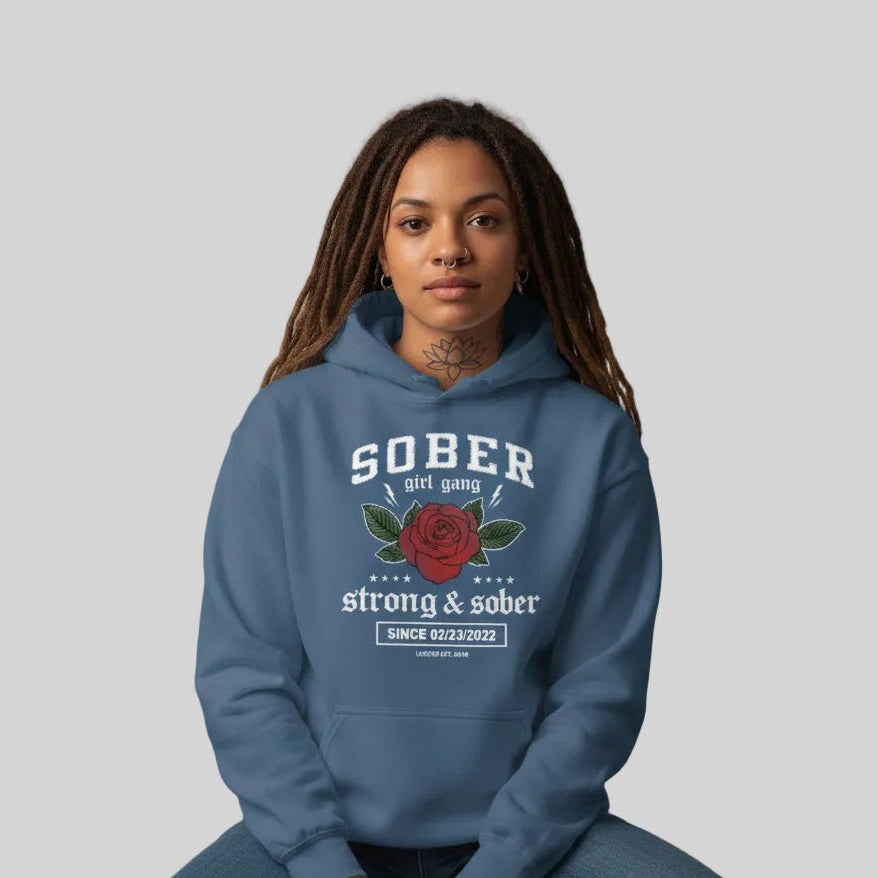 Recovery Hoodie | Sober Girl Gang Strong & Sober Crest