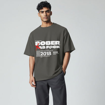 Sober As F*ck Men's T-shirt