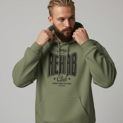 Recovery Hoodie | Men's Rehab Hoodie with Personalized Date