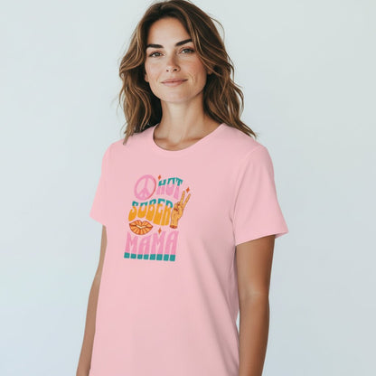 Hot Sober Mama Sober T Shirt flat lay styled image (view 3)