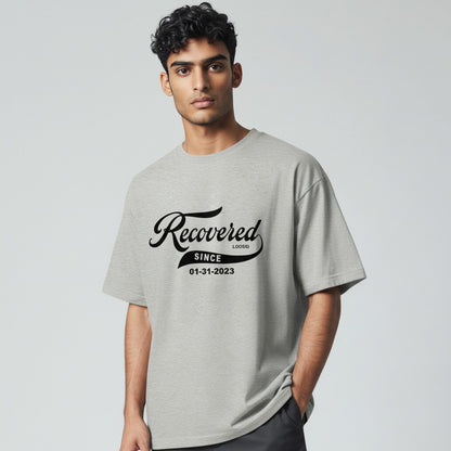 Men’s Recovered Since T-Shirt w/ Personalized Clean Date
