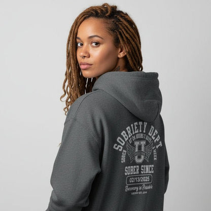 Recovery Hoodie | Sobriety Dept Zip Hoodie
