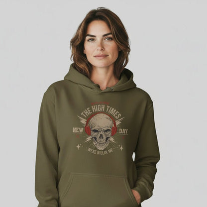 High Times Recovery Hoodie flat lay styled image (view 13)