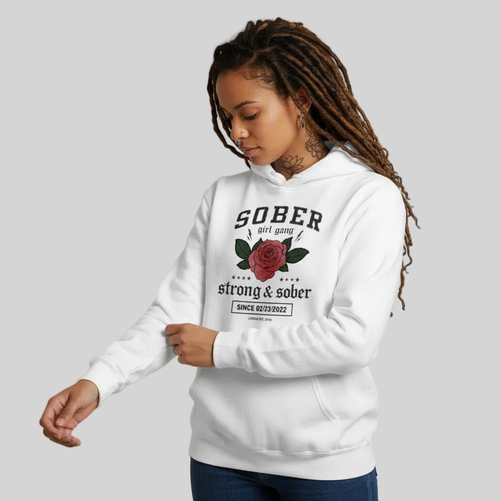 Recovery Hoodie | Sober Girl Gang Strong & Sober Crest