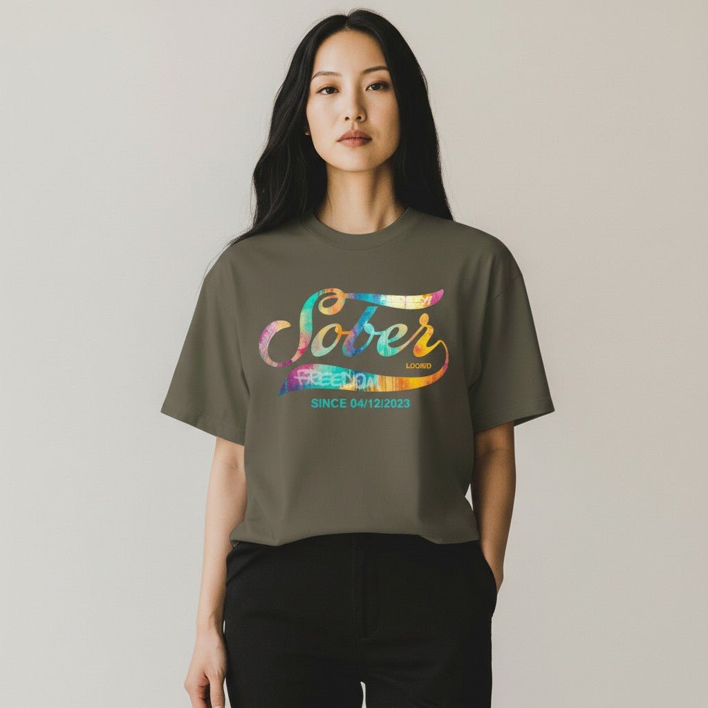 Recovery Sober Since Women's T-Shirt with Personalized Sober Date