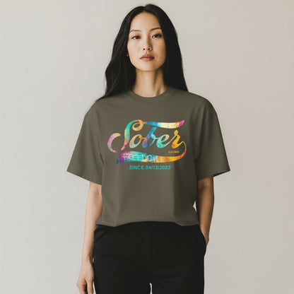 Recovery Sober Since Women's T-Shirt with Personalized Sober Date