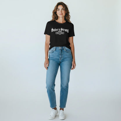 Sober T Shirt | Women’s Old School Tee with Personalized Sobriety Date