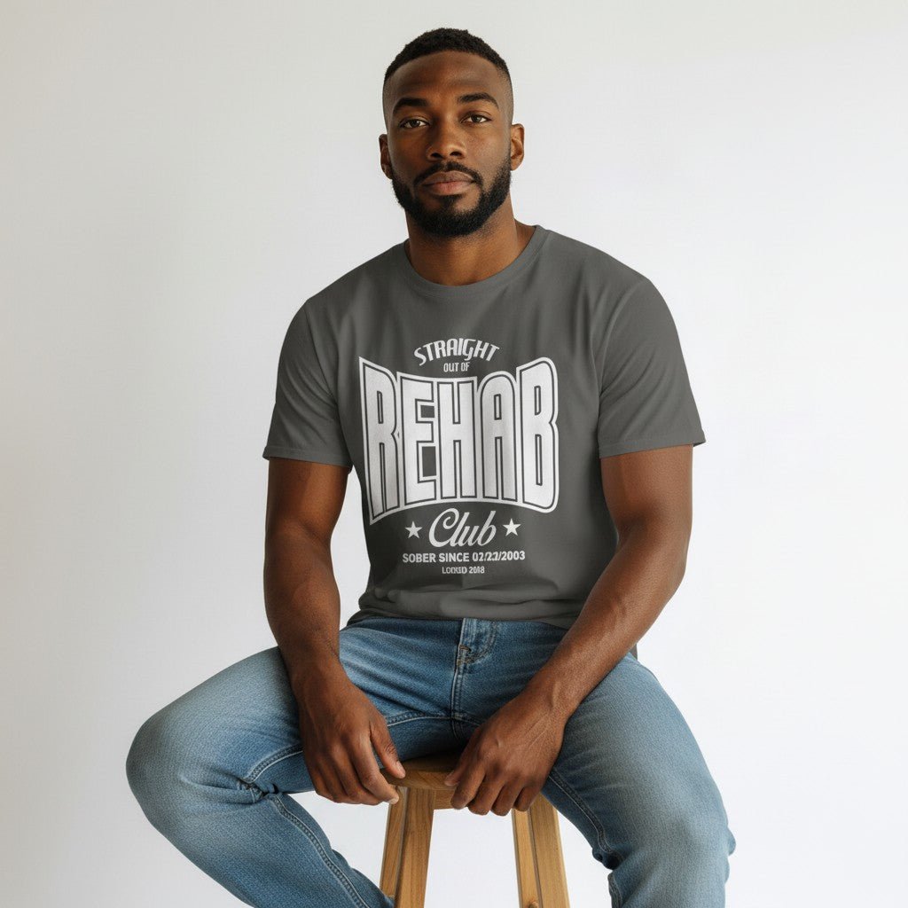 Recovery T-shirt | Men's Rehab T-shirt with Personalized Date