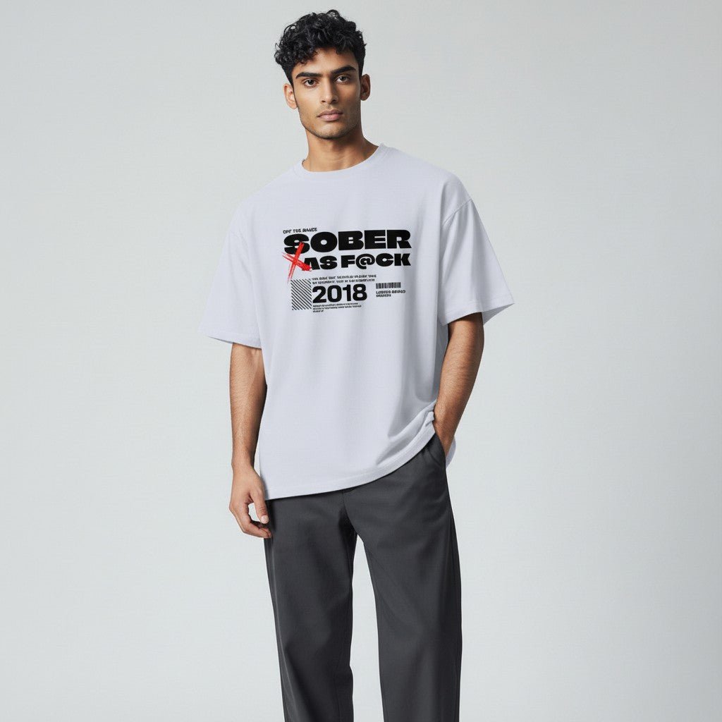 Sober As F*ck Men's T-shirt