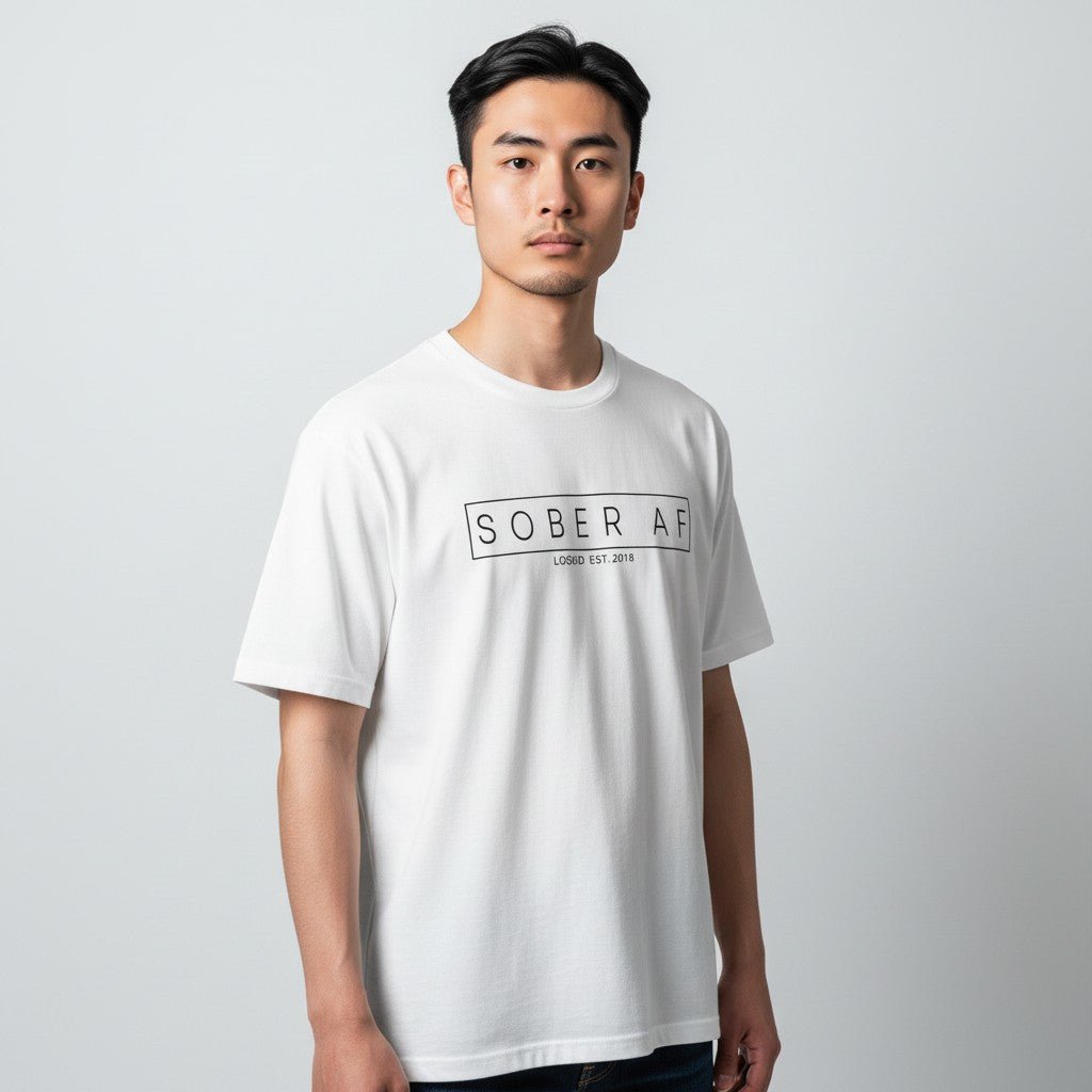 Sober T Shirt | Sober AF Men’s Tee for Strength and Recovery