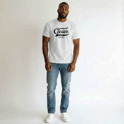 Sober T Shirt | Clean Tee with Personalized Sobriety Date