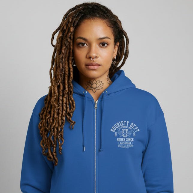 Recovery Hoodie | Sobriety Dept Zip Hoodie
