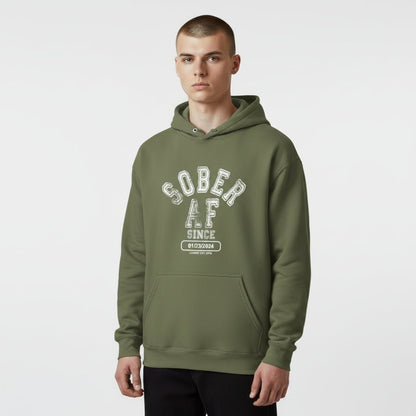 Recovery Hoodie | Sober AF Since Unisex Hoodie with Custom Sobriety Date