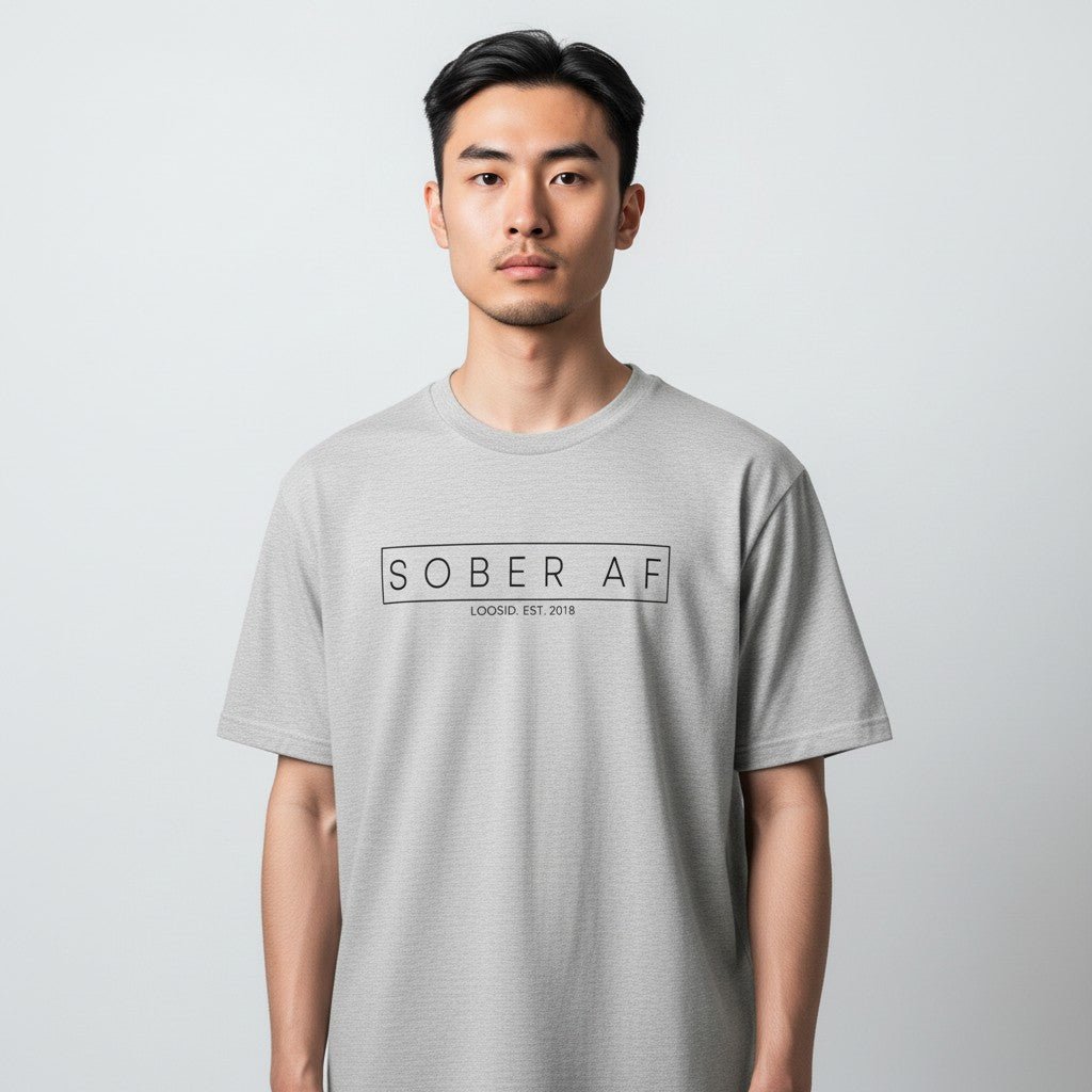 Sober T Shirt | Sober AF Men’s Tee for Strength and Recovery