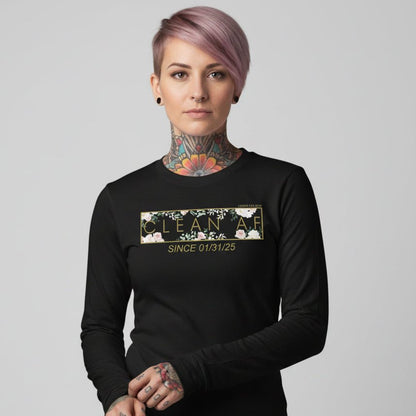 Clean AF Flower Long Sleeve Sober T Shirt side view (view 6)