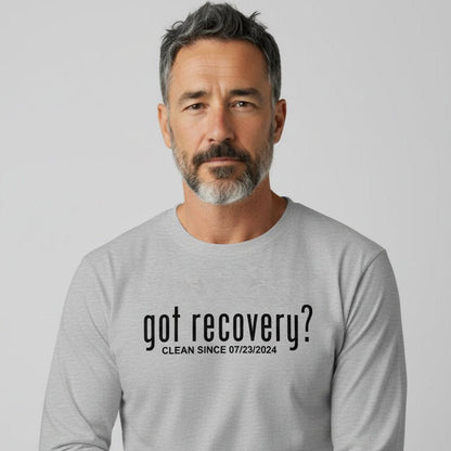 Got Recovery Long Sleeve Sober T Shirt featuring the design (view 21)