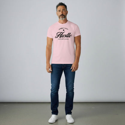 Hustle Men's Relaxed T-Shirt w/Personalize Sober Date