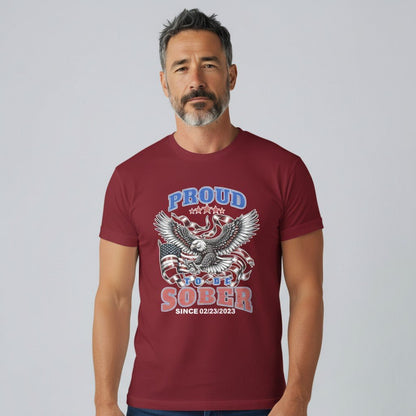 Sober T Shirt | Proud To Be Sober Tee with Personalized Date