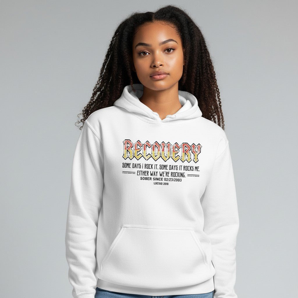 Recovery Hoodie | Women's Recovery Rock Hoodie with Personalized Date