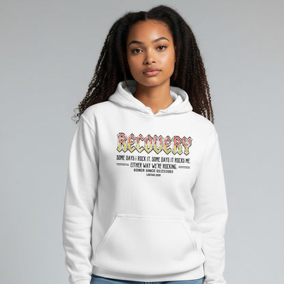 Recovery Hoodie | Women's Recovery Rock Hoodie with Personalized Date